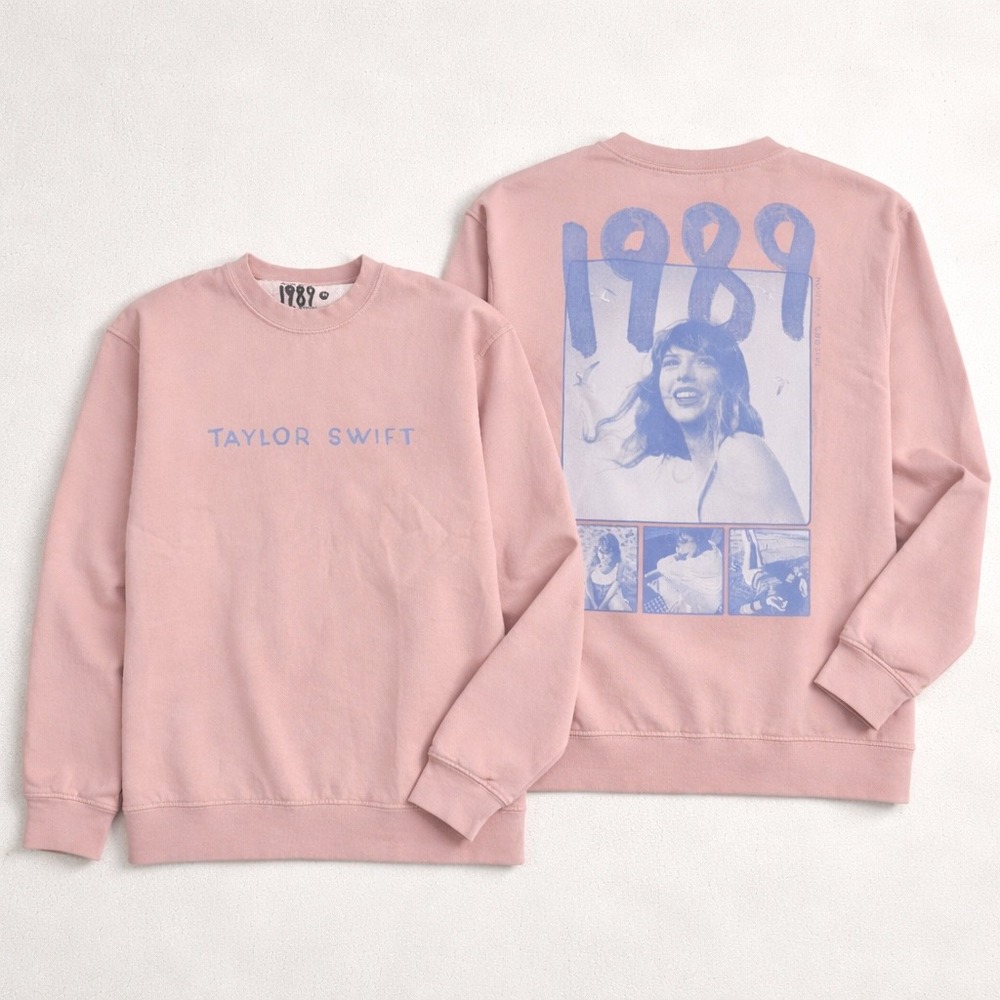 Taylor Swift 1989 Taylors Version Pink Crewneck Sweatshirt Sz M Official